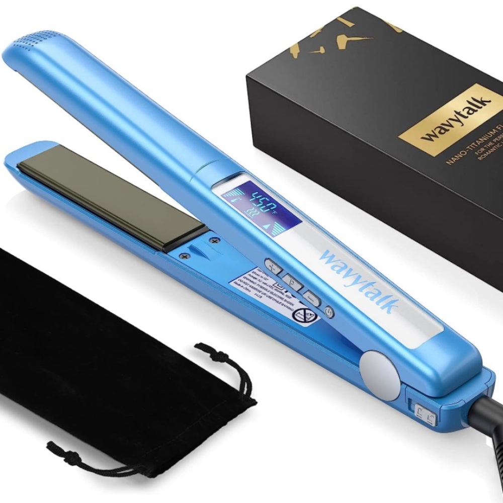 Titanium Flat Iron 1” Negative Ion Professional Hair Straightener
